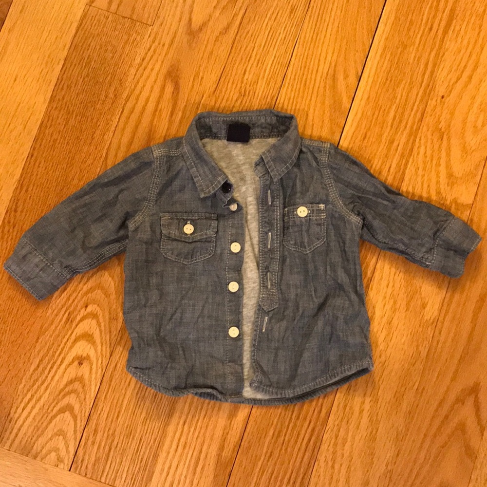 Baby Gap denim button down 3-6 months
